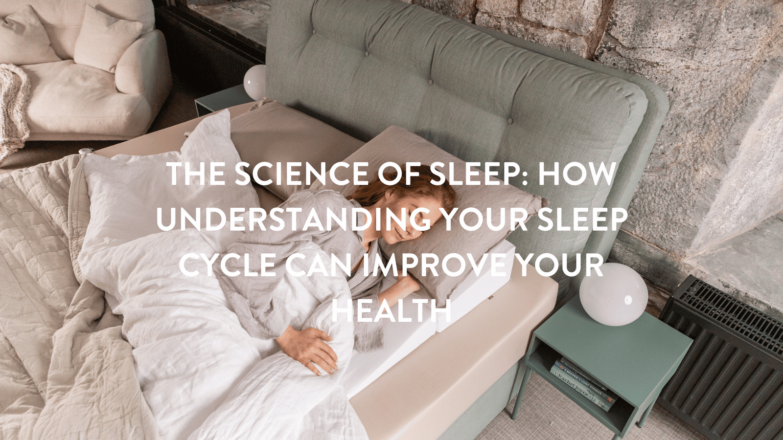 Person sleeping on bed with pillow and bed wedge