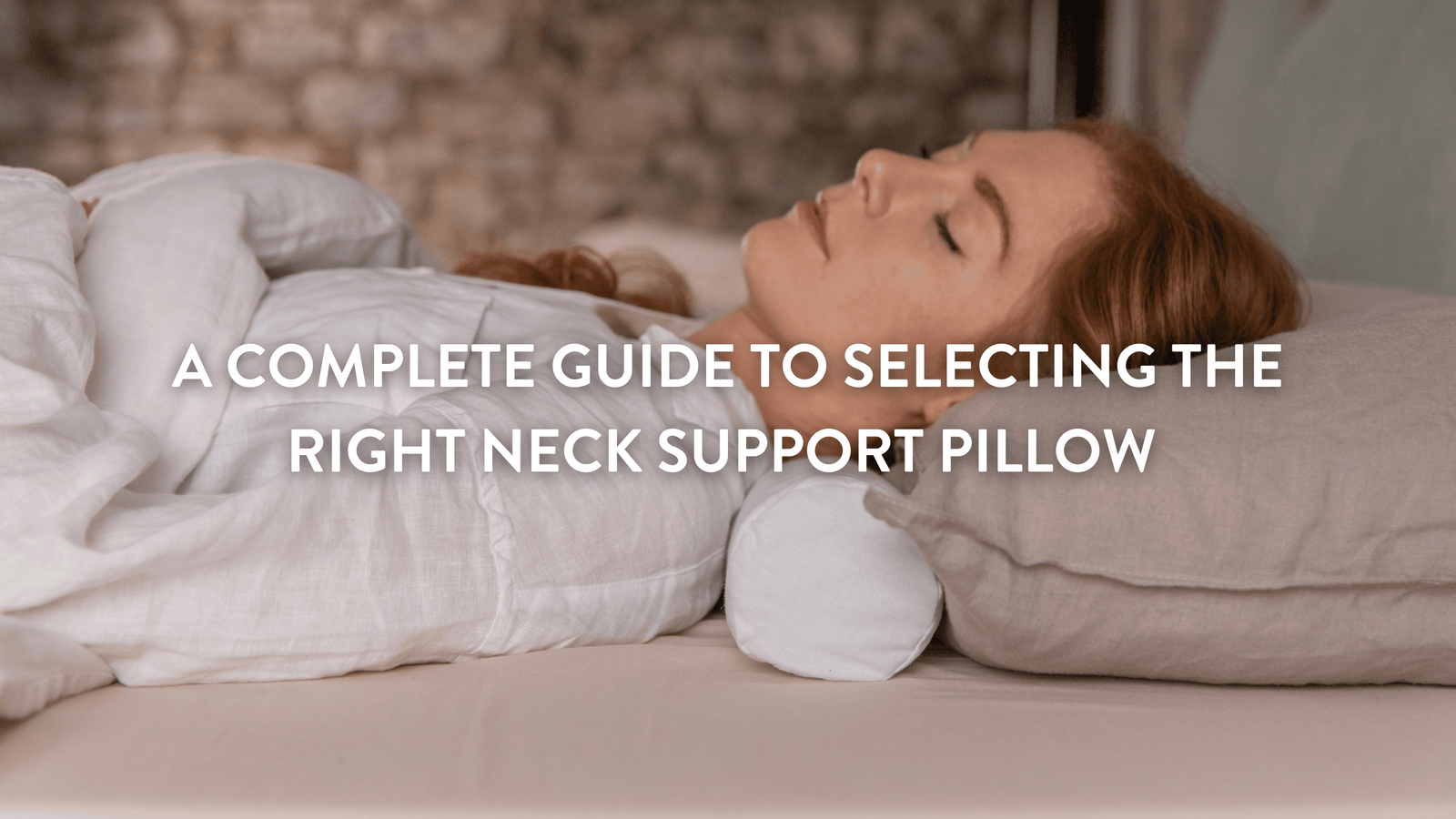 Person sleeping on the Putnams neck pain pillow