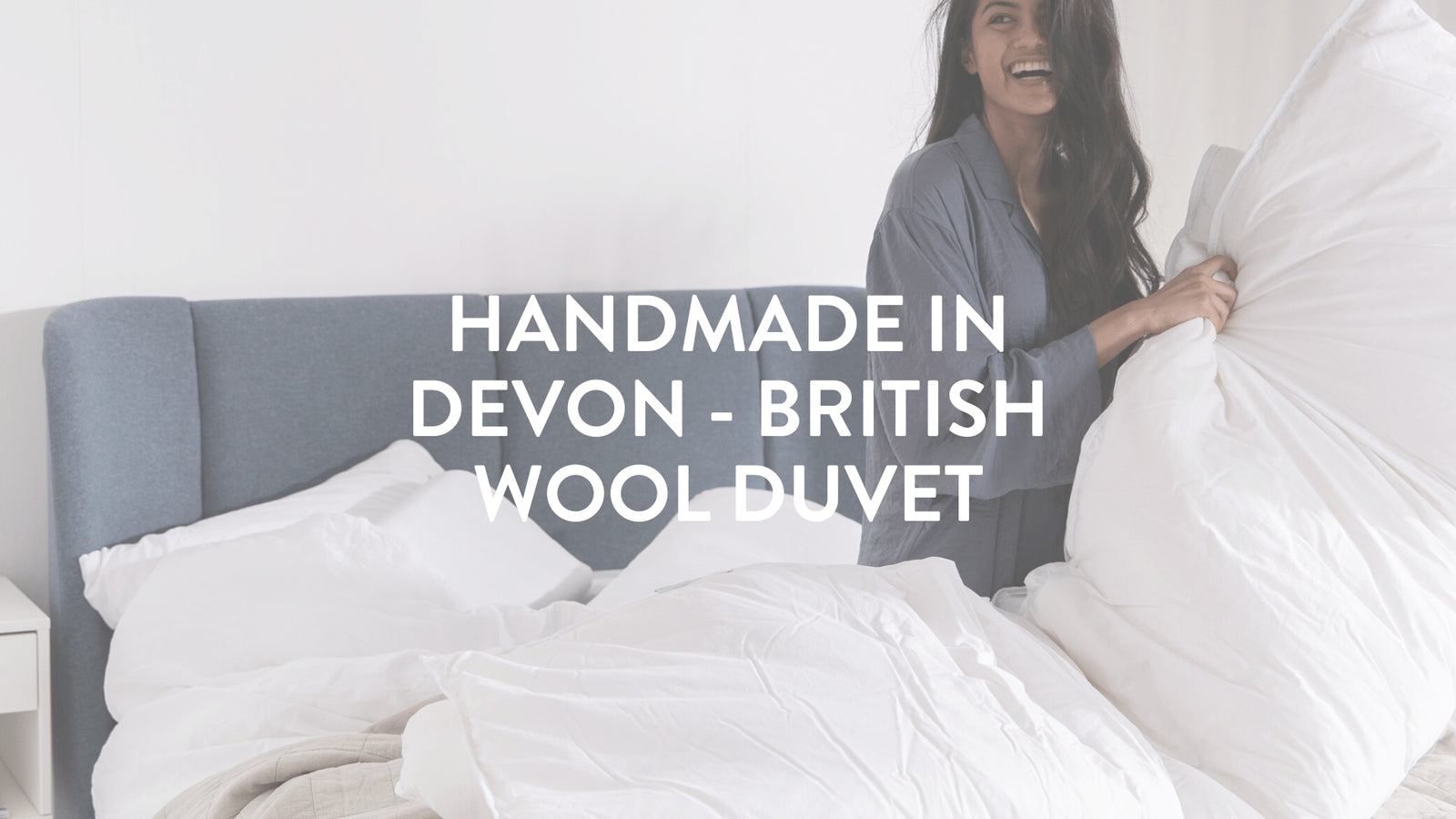 handmade in devon british wool duvet local ethical sustainable UK manufacturer
