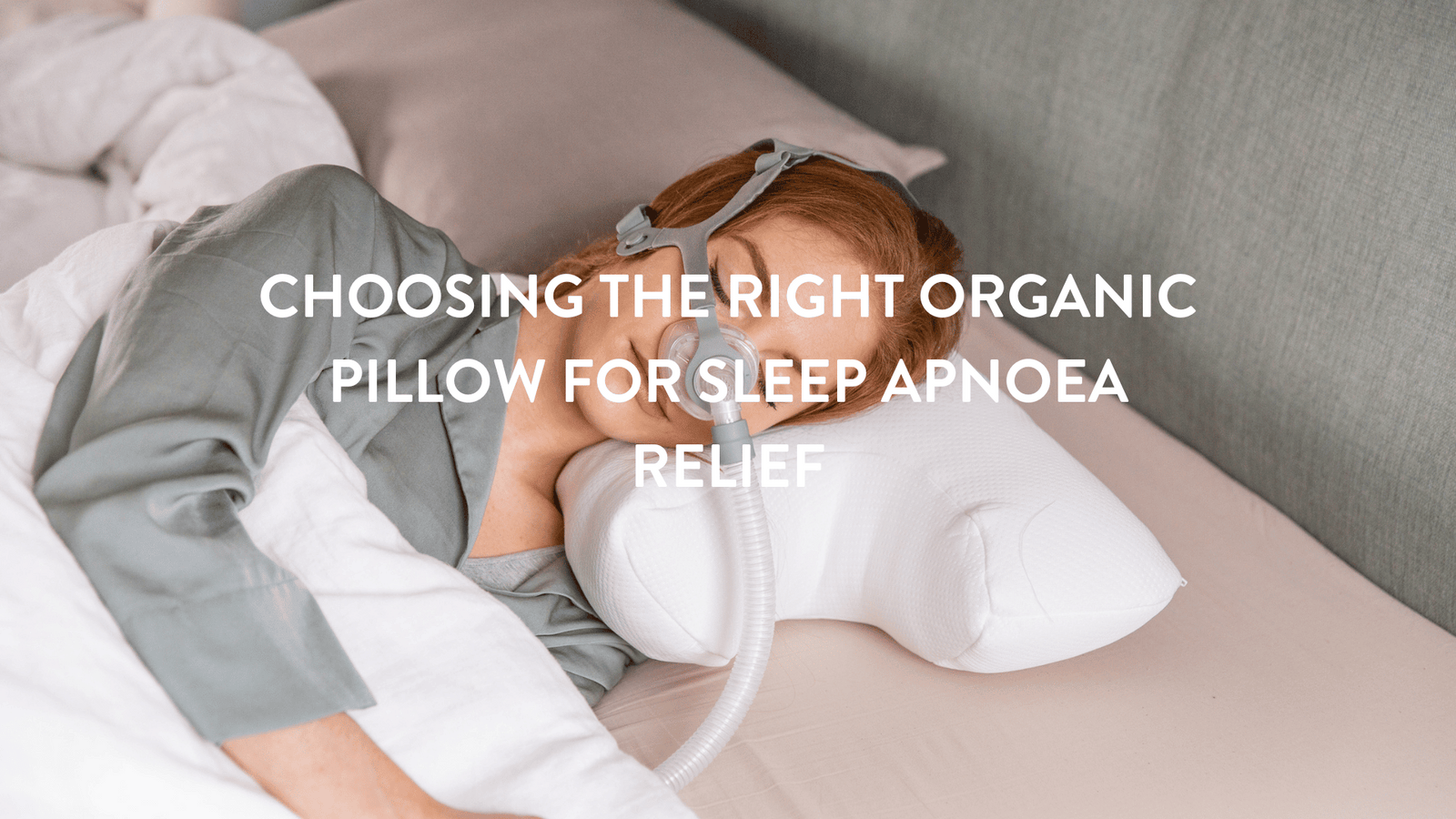 Organic pillow for sleep apnoea relief