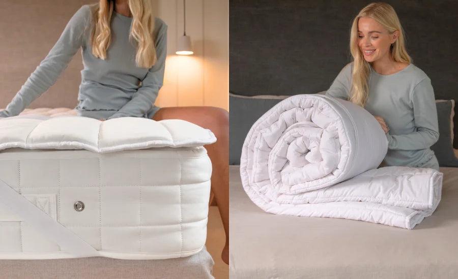 British wool bedding toppers duvets pillows best natural bedding company UK