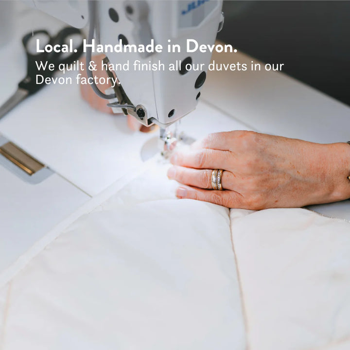 Graphite Latex Pillow & British Wool Duvet Set - Bundle Handmade in the UK, 100% cotton natural bedding bundle