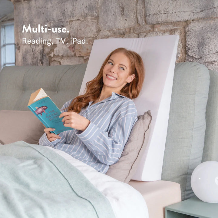 Mutli-use how to use a bed wedge, reading TV and iPad in bed.